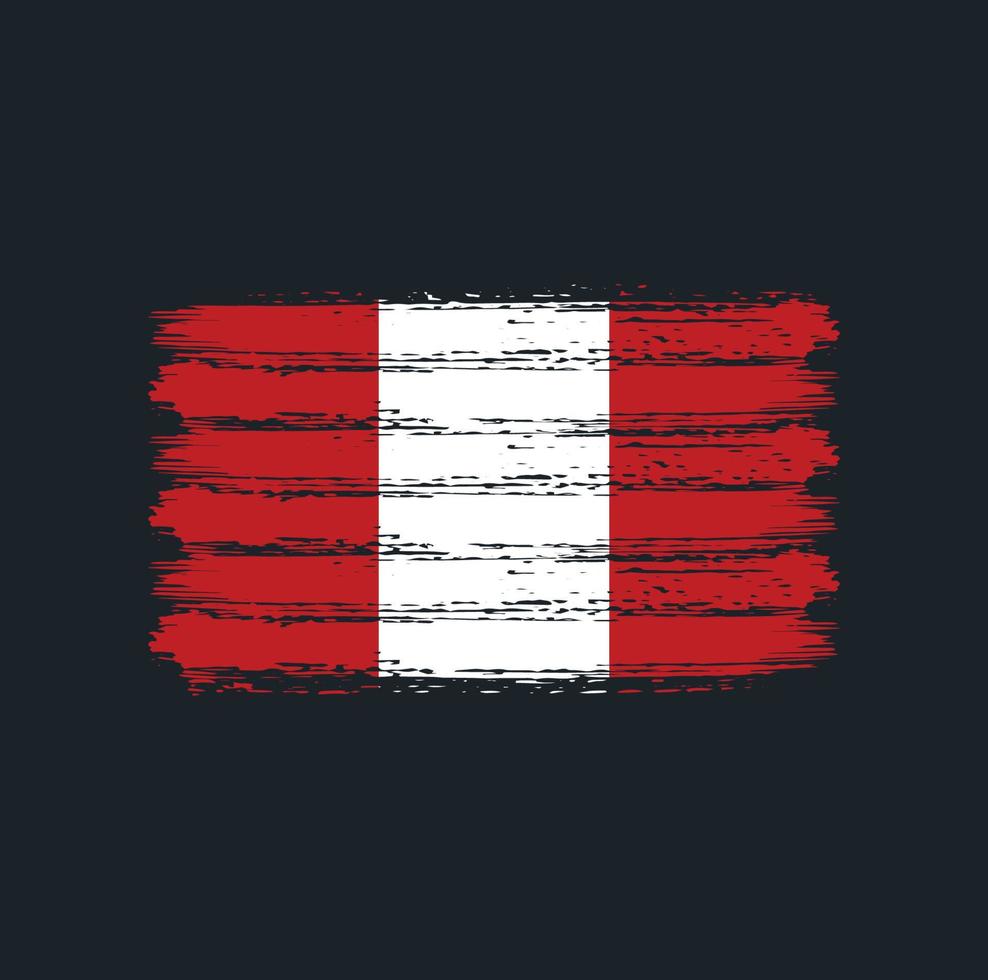 Peru Flag Brush Strokes. National Flag vector