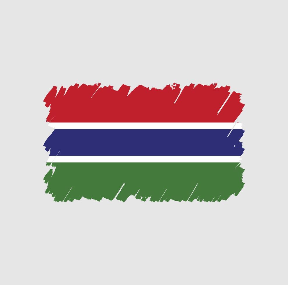 pincel de bandera de gambia vector