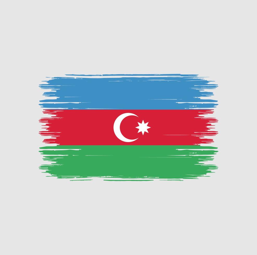 Azerbaijan Flag Brush. National Flag vector