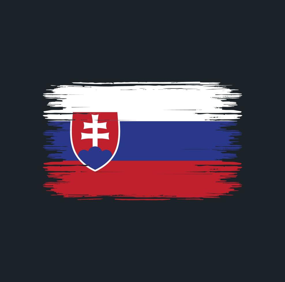 Slovakia Flag Brush. National flag vector