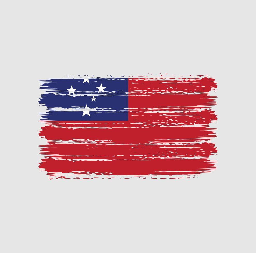 Samoa Flag Brush Strokes. National Flag vector
