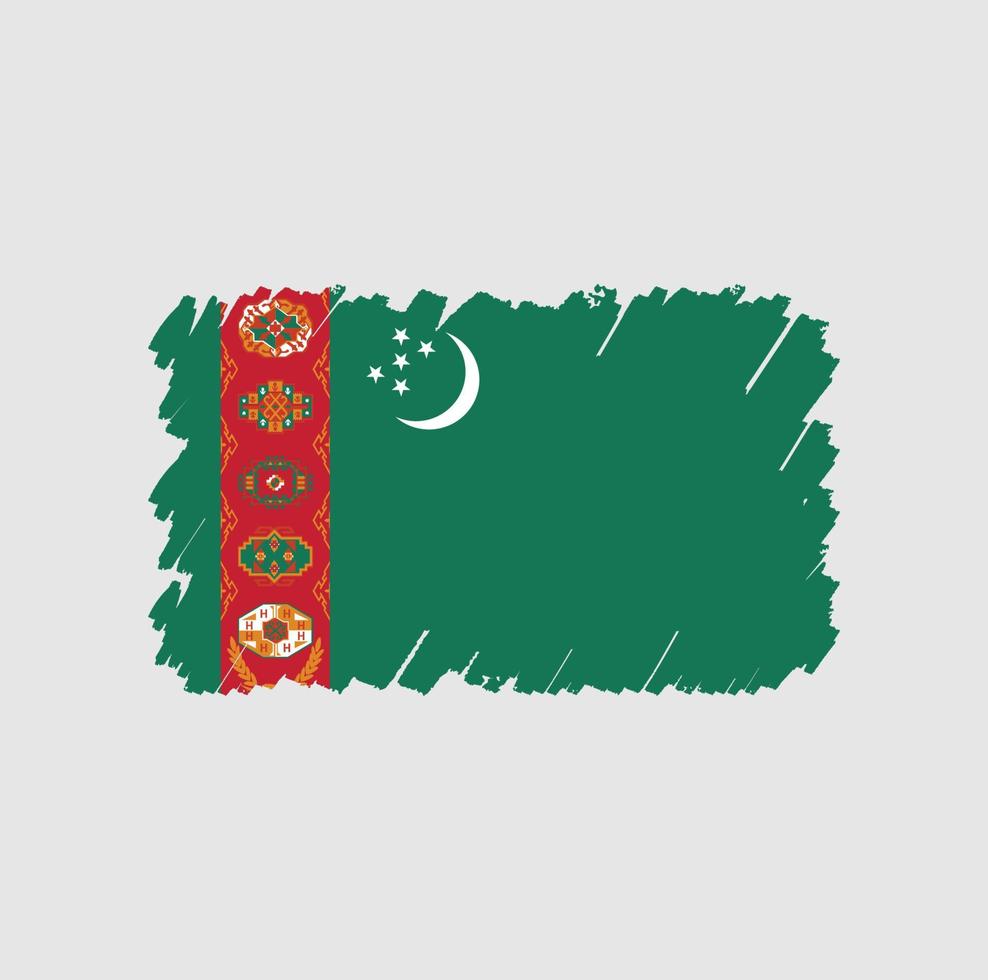 Turkmenistan Flag Brush vector