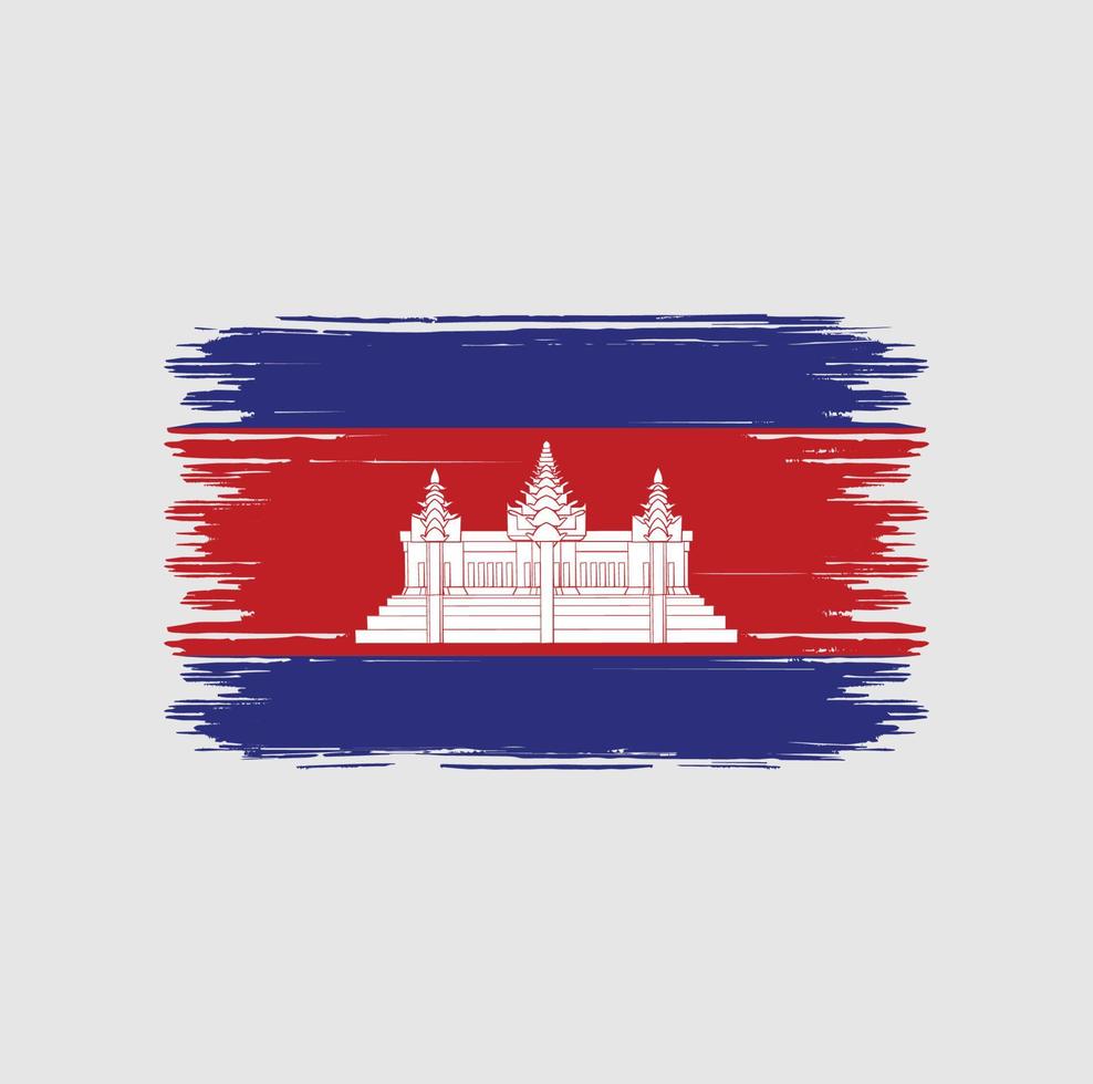 Cambodia Flag Brush. National flag vector