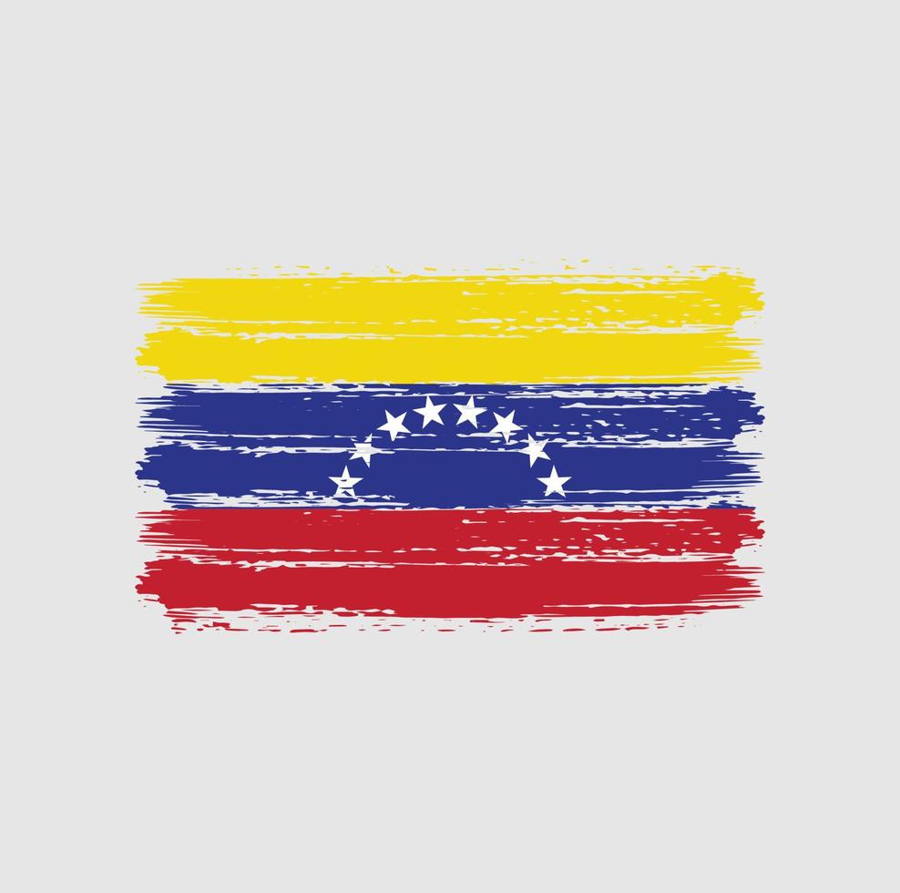 trazos de pincel de la bandera de venezuela. bandera nacional vector