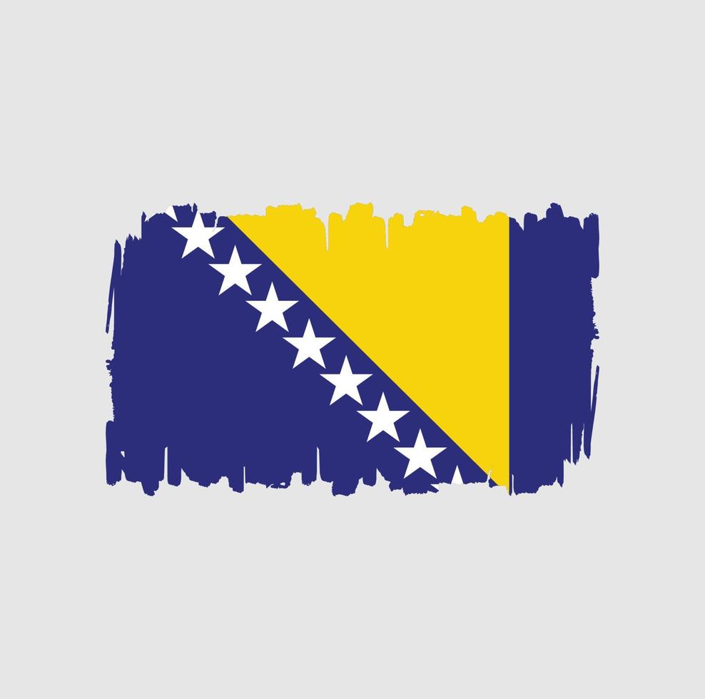 Bosnia Herzegovina Flag Brush Strokes. National Flag vector