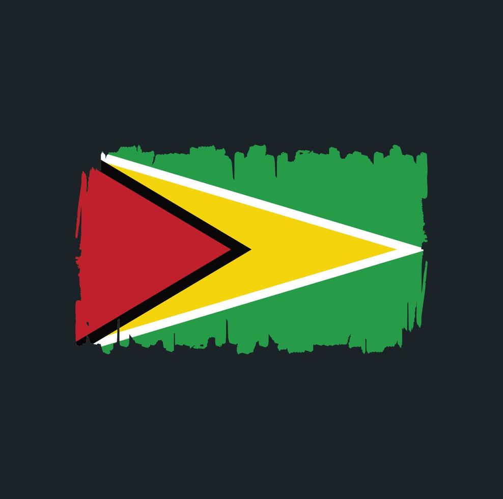 Guyana Flag Brush Strokes. National Flag vector
