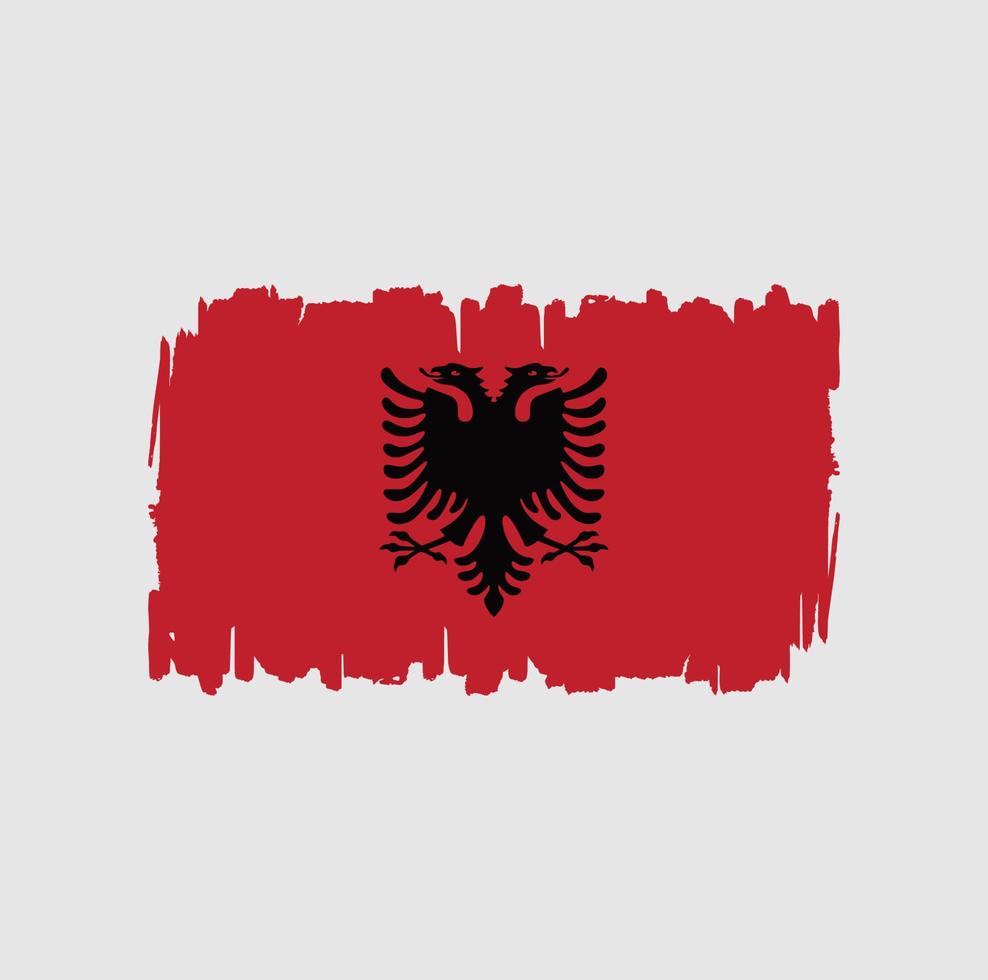 Albania Flag Brush Strokes. National Flag vector