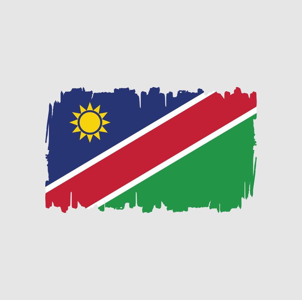 Namibia Flag Brush Strokes. National Flag vector