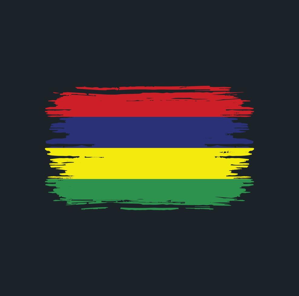 Mauritius Flag Brush. National Flag vector