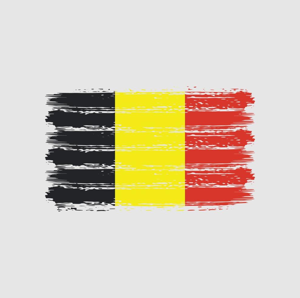 Belgium Flag Brush Strokes. National Flag vector