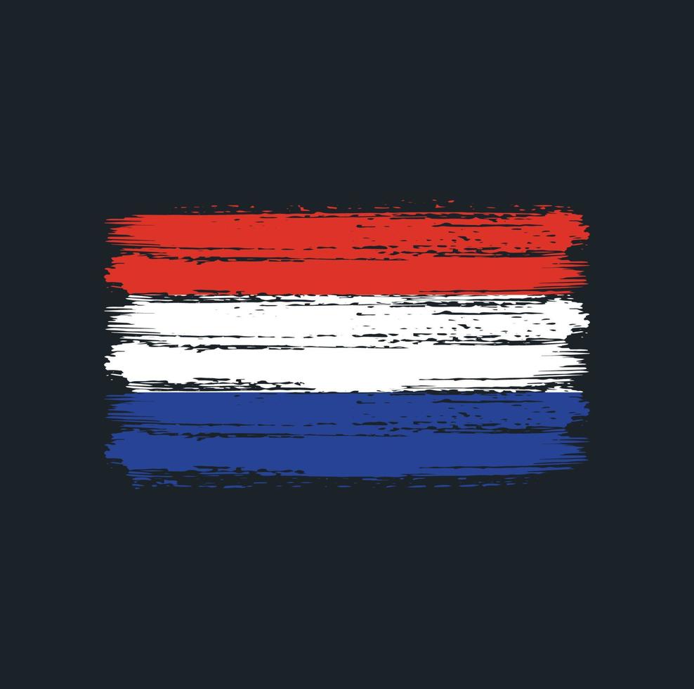 Netherlands Flag Brush Strokes. National Flag vector