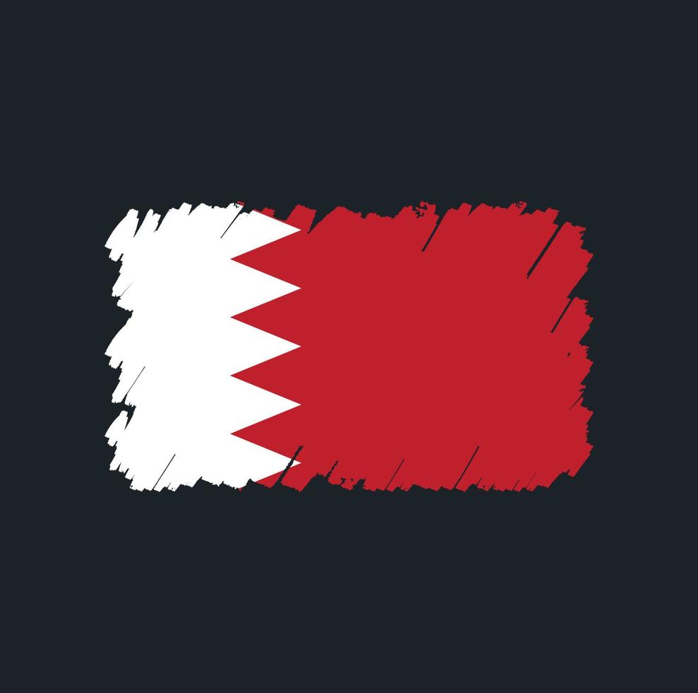 Bahrain Flag Brush vector