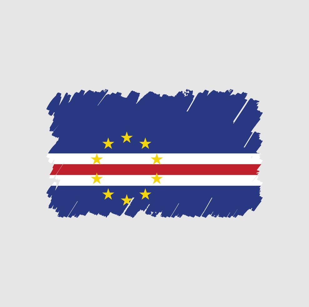 cepillo de bandera de cabo verde vector