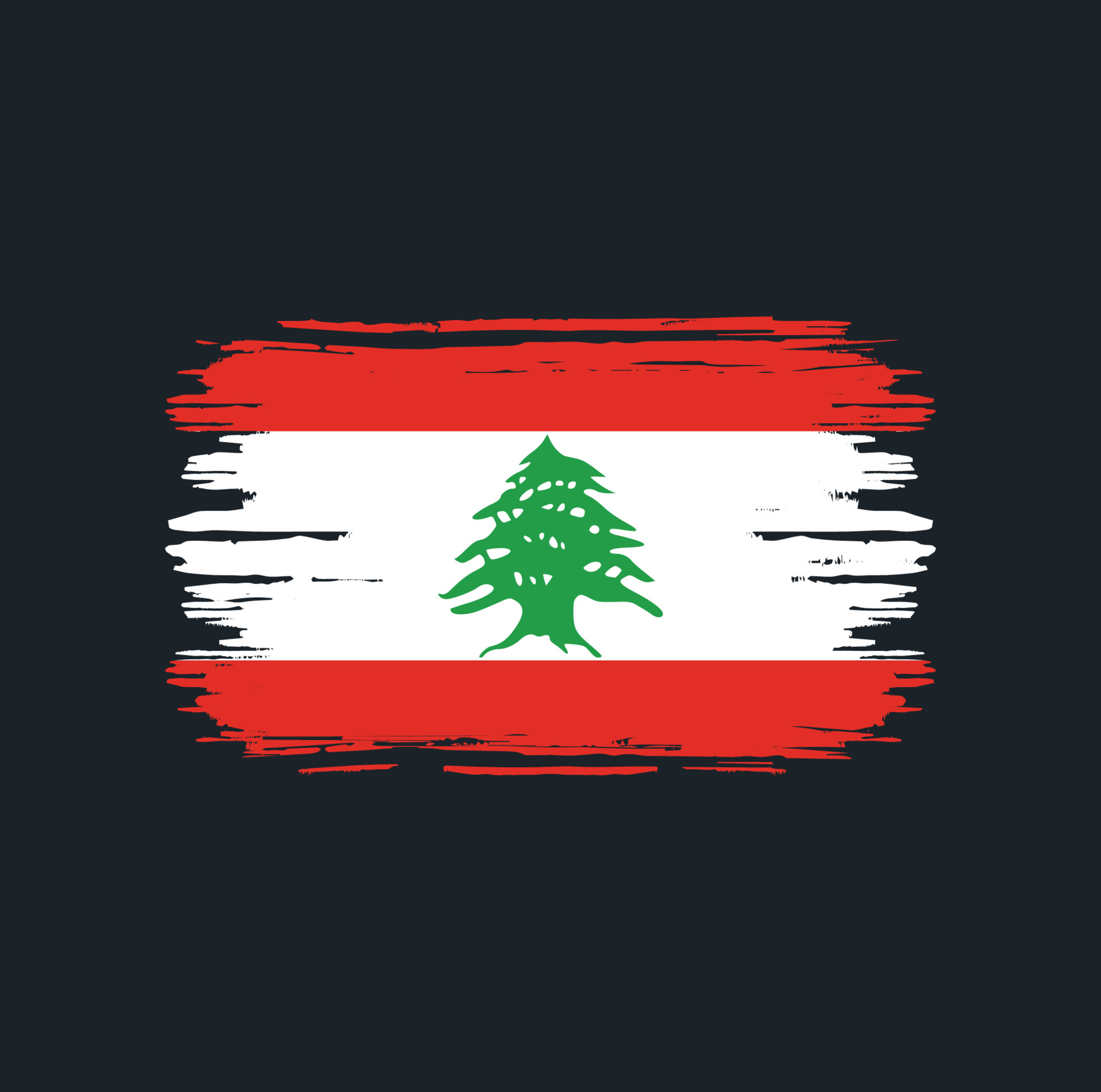 Lebanon Flag Brush. National Flag 6553306 Vector Art at Vecteezy