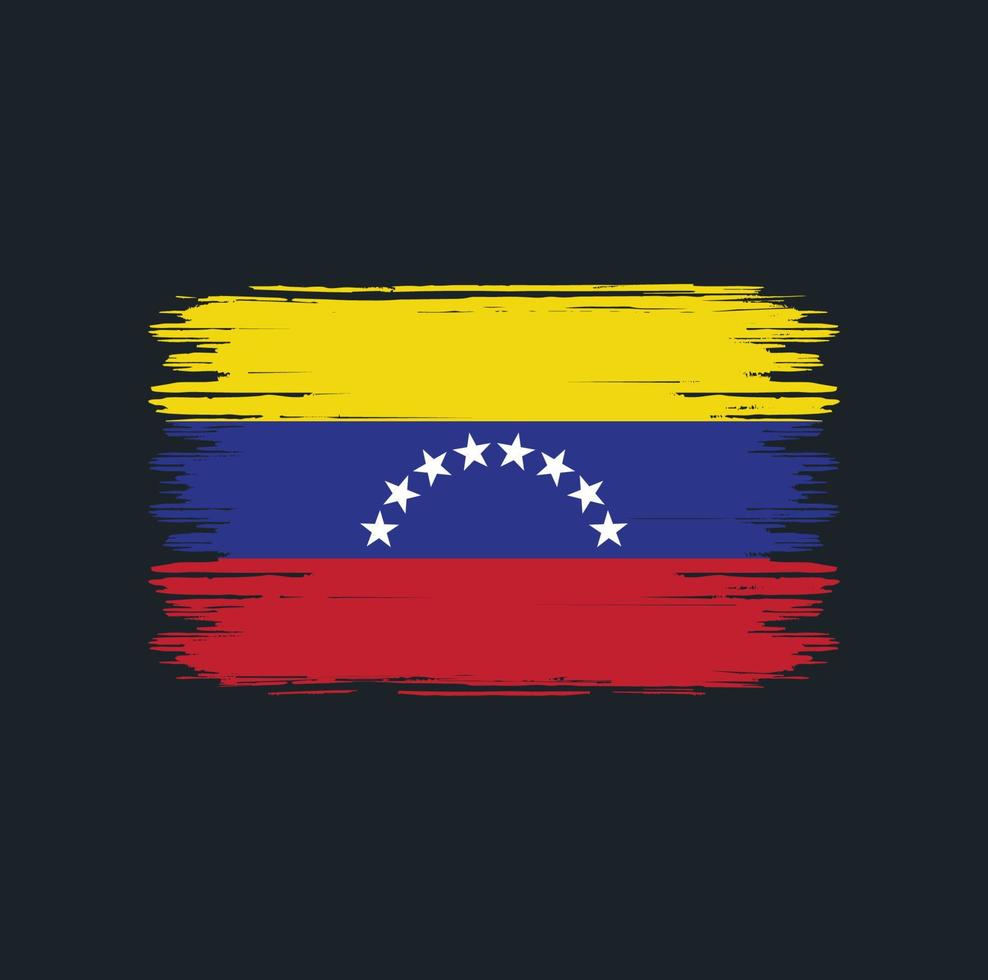 pincel de bandera de venezuela. bandera nacional vector