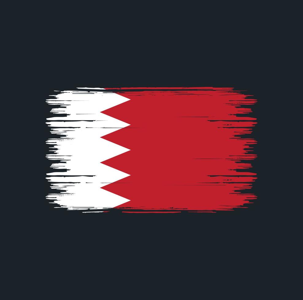 Bahrain Flag Brush. National Flag vector