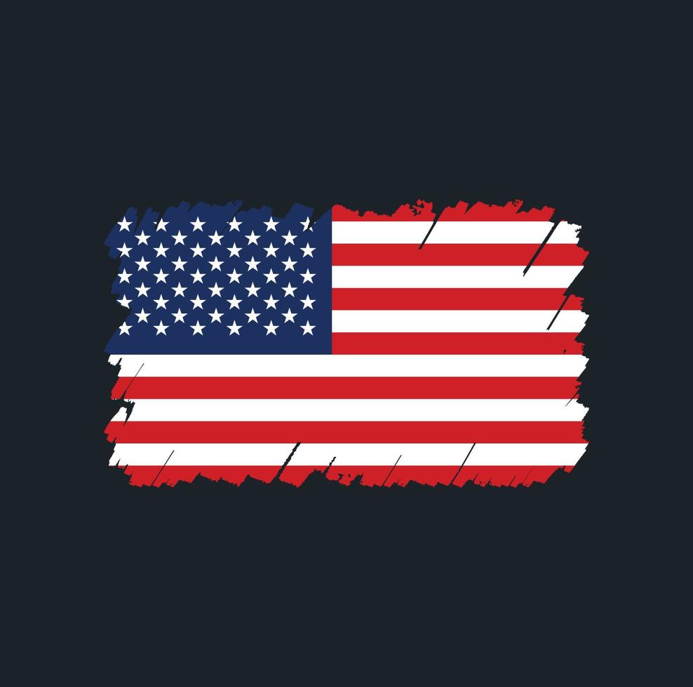 American Flag Brush vector