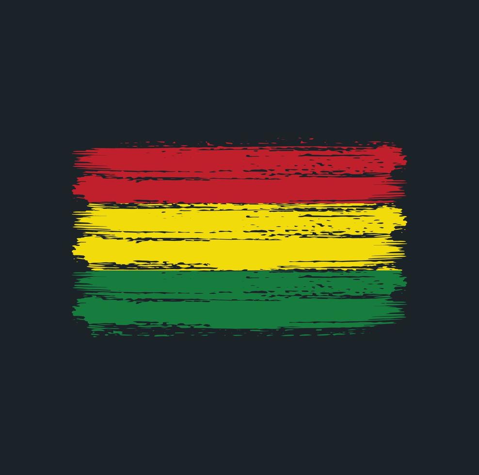 Bolivia Flag Brush Strokes. National Flag vector