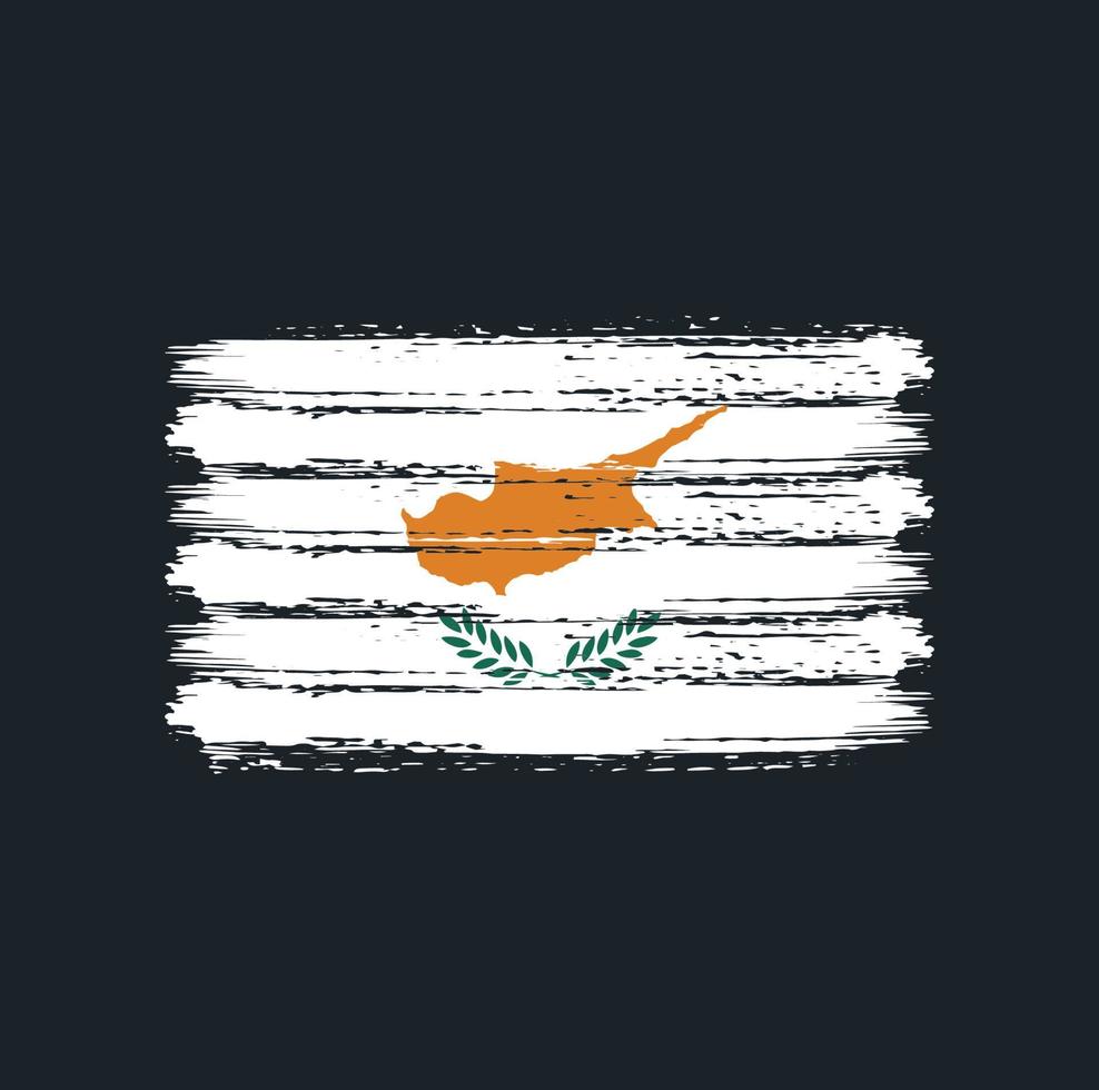 Cyprus Flag Brush Strokes. National Flag vector