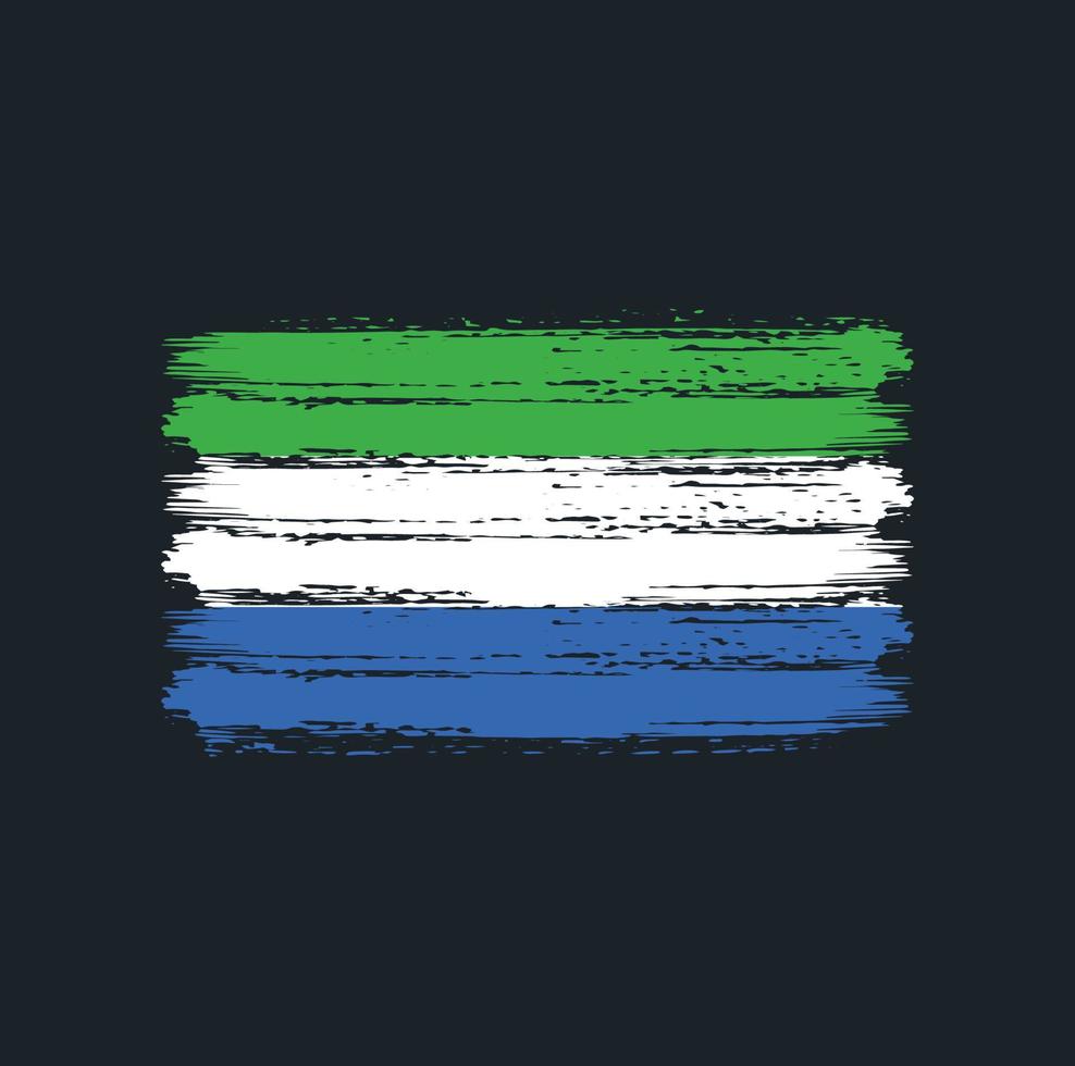 Sierra Leone Flag Brush Strokes. National Flag vector