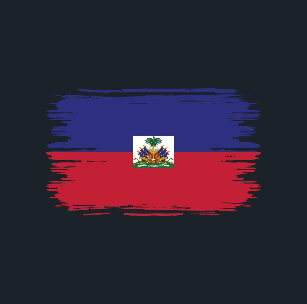 Haiti Flag Brush. National Flag vector