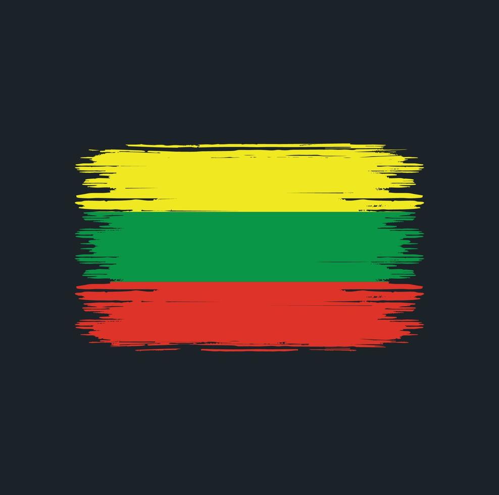 Lithuania Flag Brush. National Flag vector