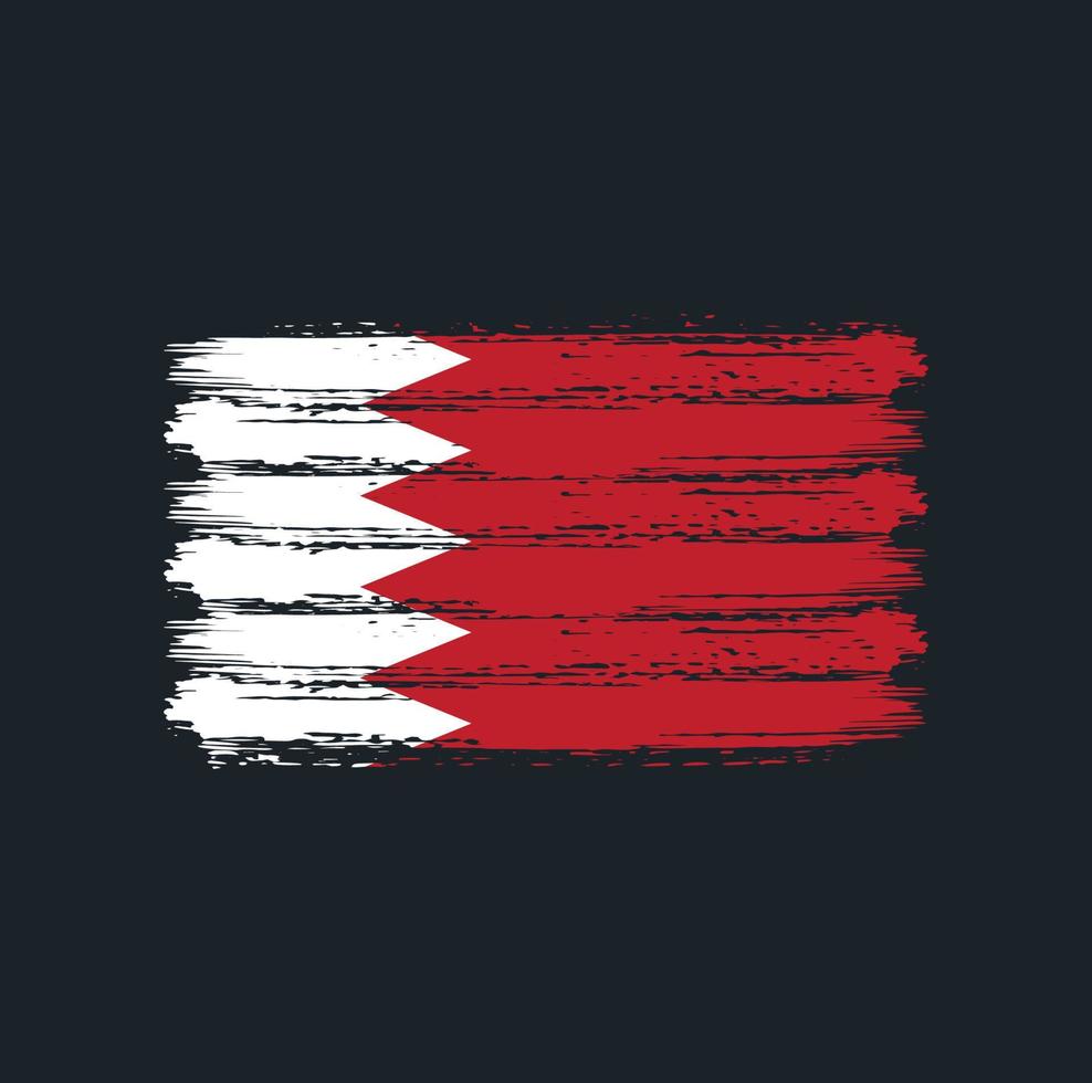 Bahrain Flag Brush Strokes. National Flag vector