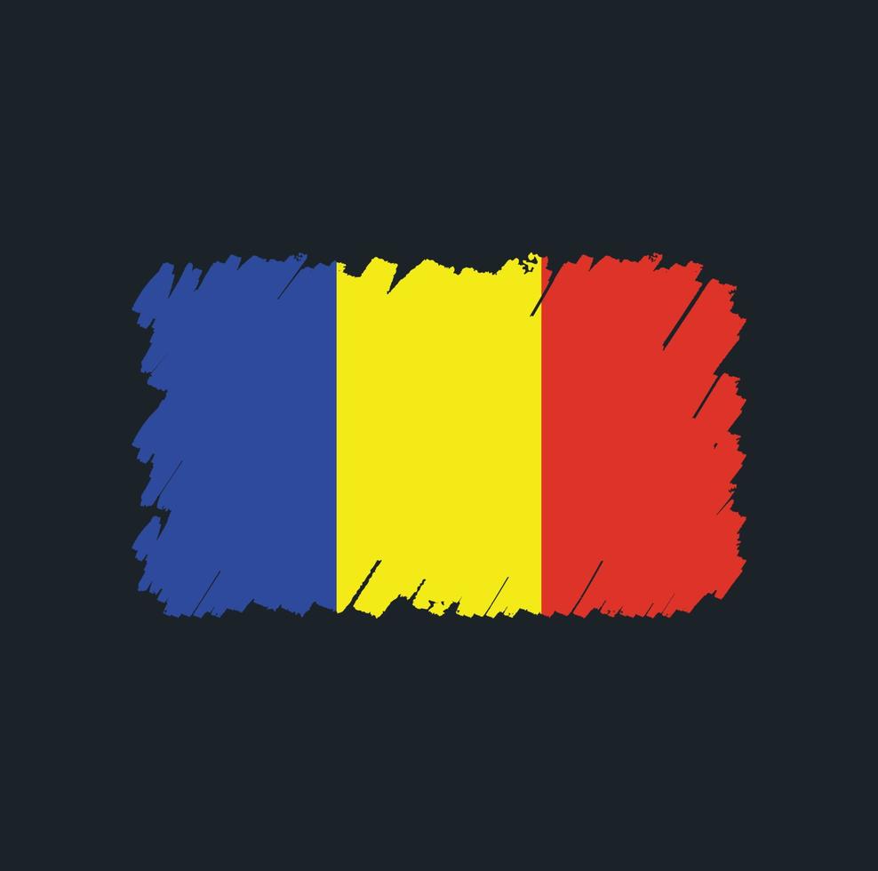 Romania Flag Brush vector