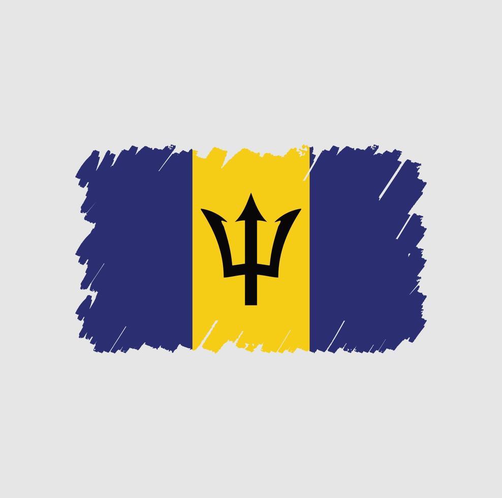 pincel de bandera de barbados vector