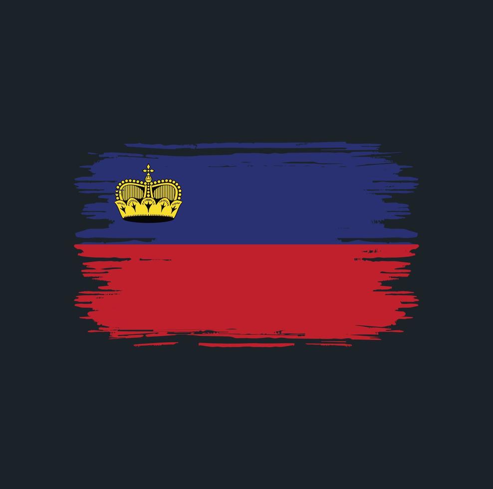 pincel de bandera de liechtenstein. bandera nacional vector