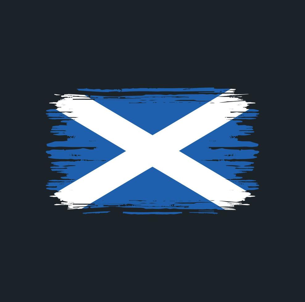 Scotland Flag Brush. National Flag vector