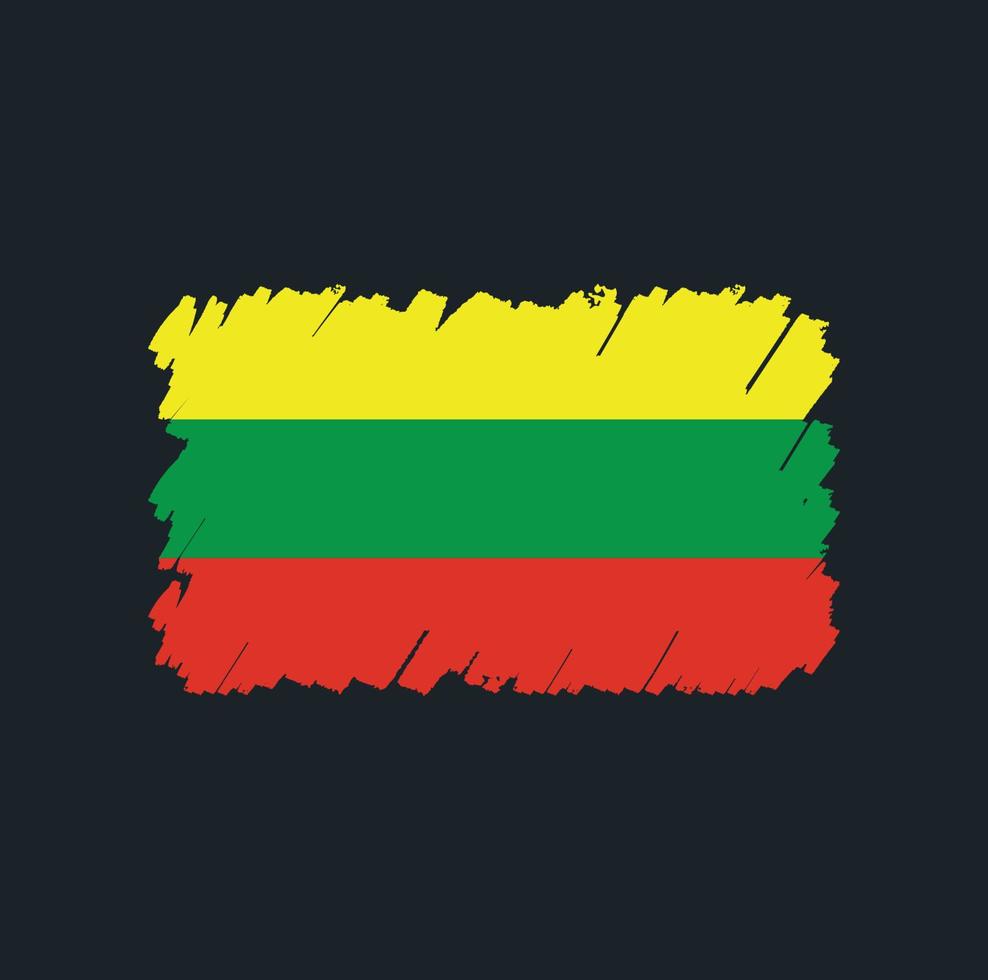 Lithuania Flag Brush vector