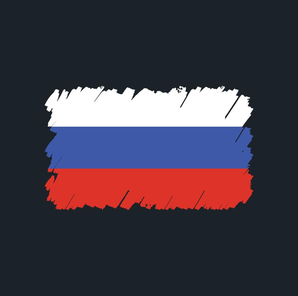 Russia Flag Brush vector