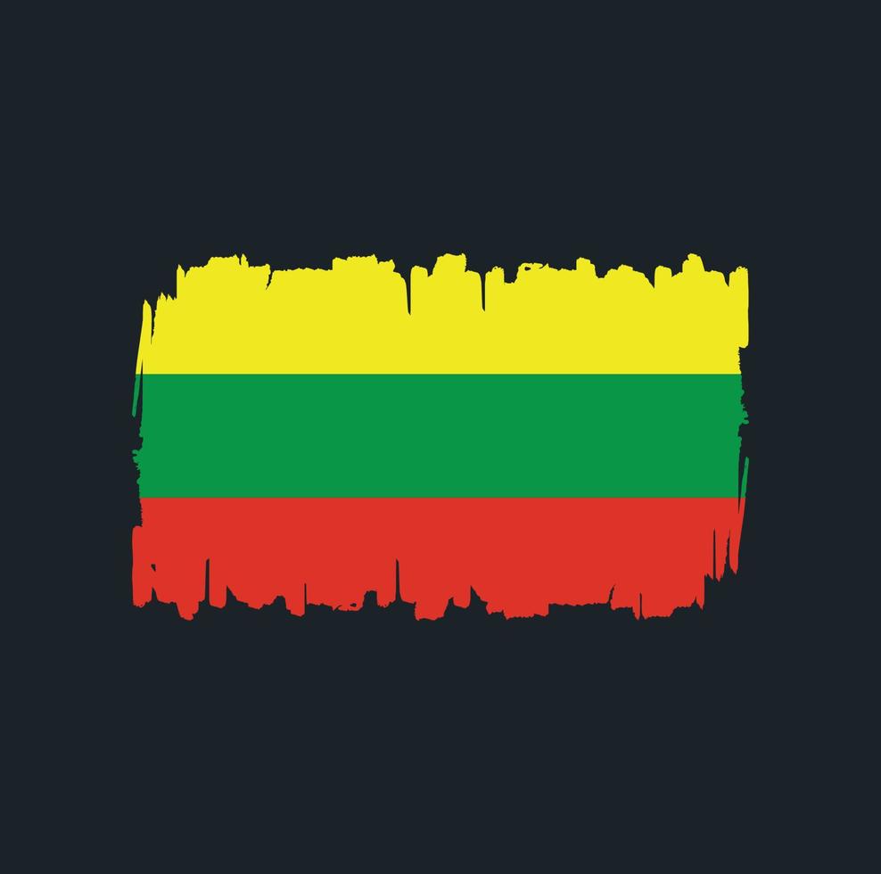 Lithuania Flag Brush Strokes. National Flag vector