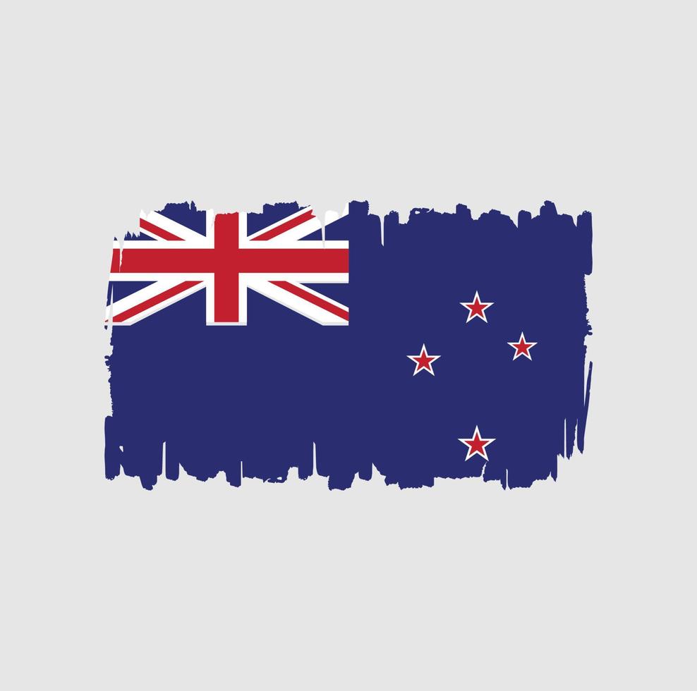 New Zealand Flag Brush Strokes. National Flag vector