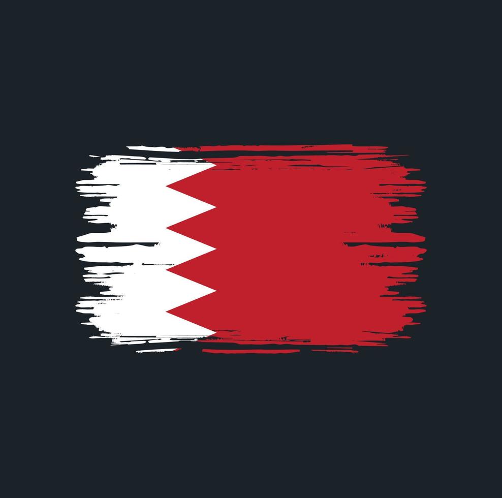 Bahrain Flag Brush. National Flag vector