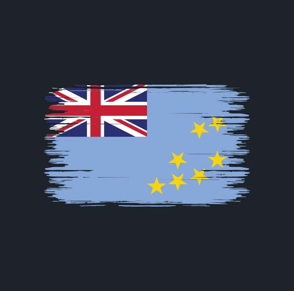 Tuvalu Flag Brush. National Flag vector