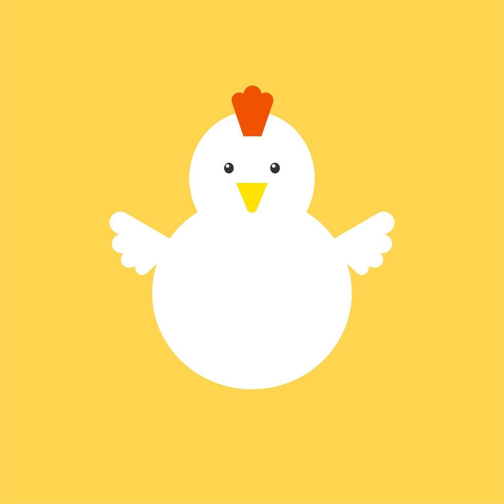 isolated on white background. bird farm animal concept icon, vector illustration and stock
