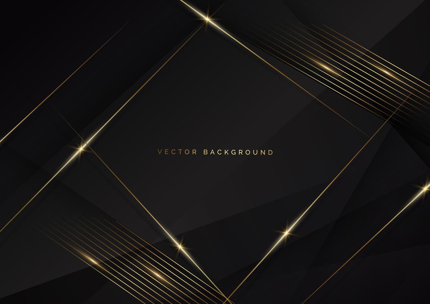 Abstract elegant gold lines diagonal on grey and black background. Luxury style with copy space for text. vector