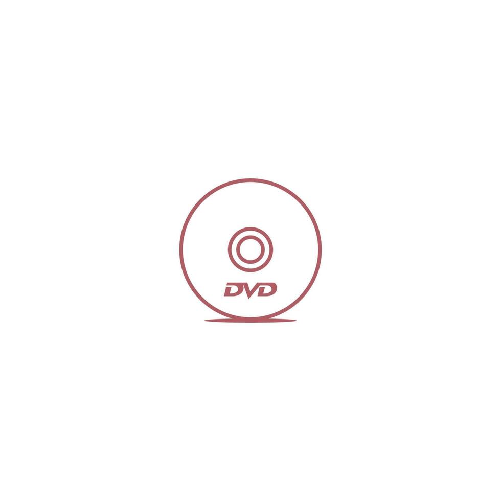 Ilustración de vector de plantilla de diseño de icono de logotipo de DVD