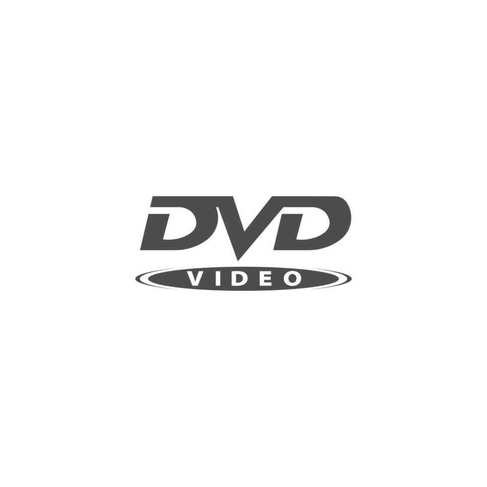 Ilustración de vector de plantilla de diseño de icono de logotipo de DVD