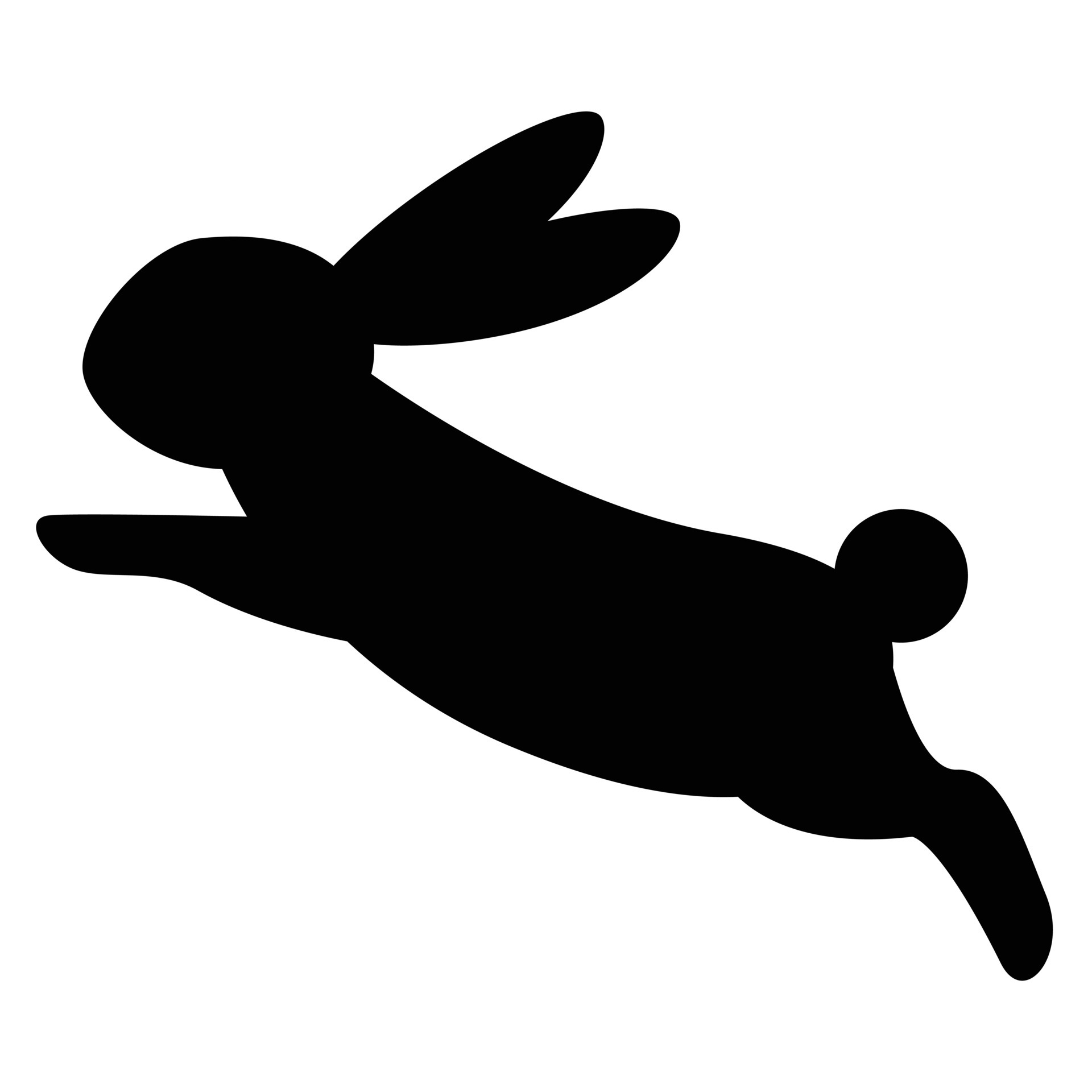 silhouettes rabbits running 6553823 Vector Art at Vecteezy