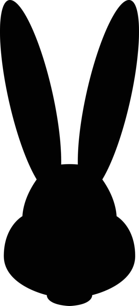 silhouettes rabbits head vector