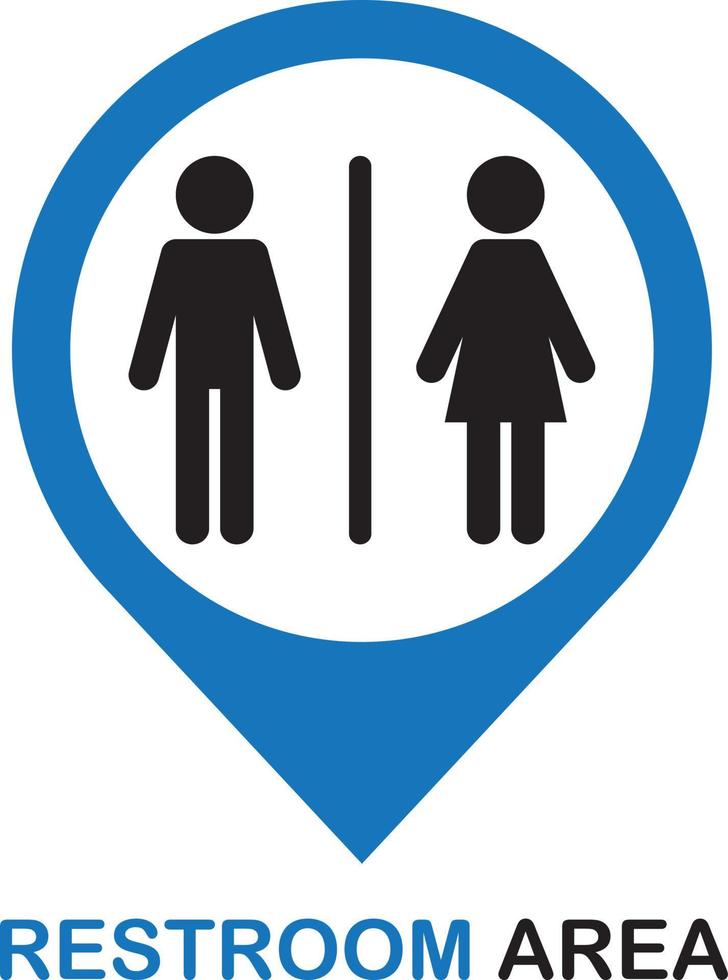 Male Female toilet restroom area sign logo Location Marker vector