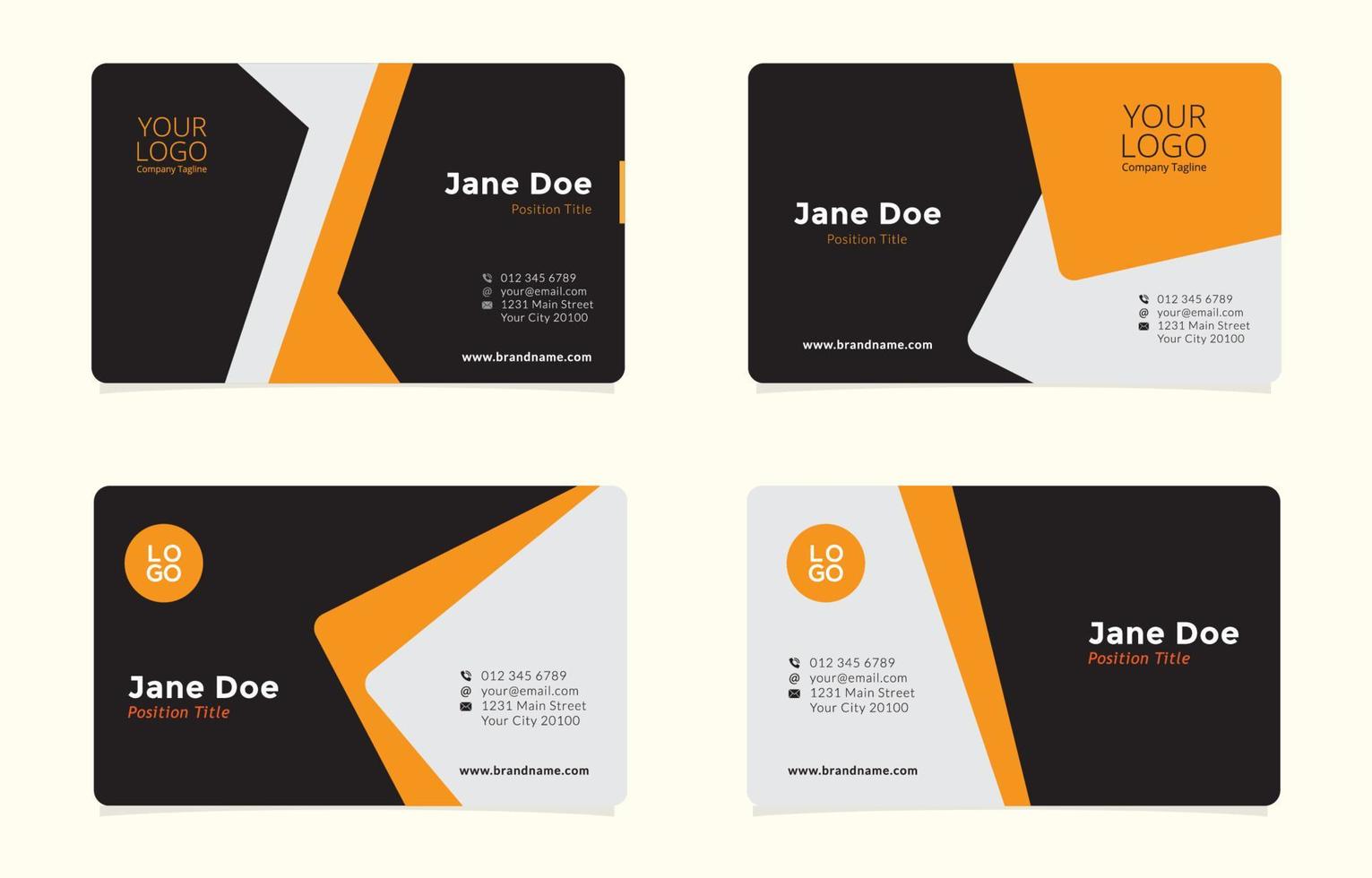 Simple Modern Name Card Template vector