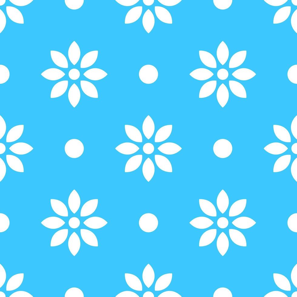 seamless pattern with flowers and dots. seamless geometric texture vector