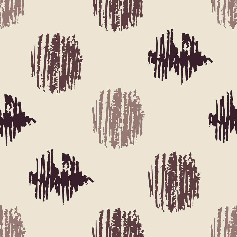 Hand-drawn vector abstract seamless pattern. Strokes, scribbles, spots of dark brown chocolate color on a light background. For prints of fabric, textile products, wrapping paper, wallpaper.
