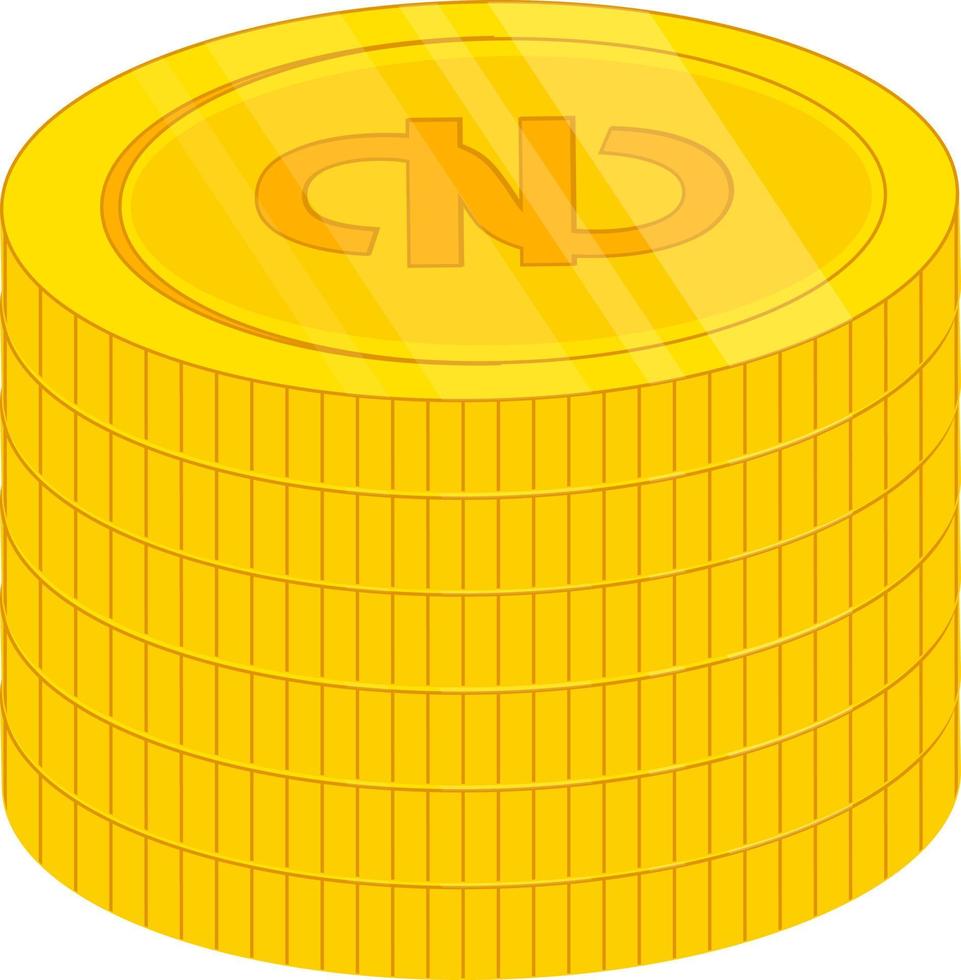 Ukrainian hryvnia coin vector