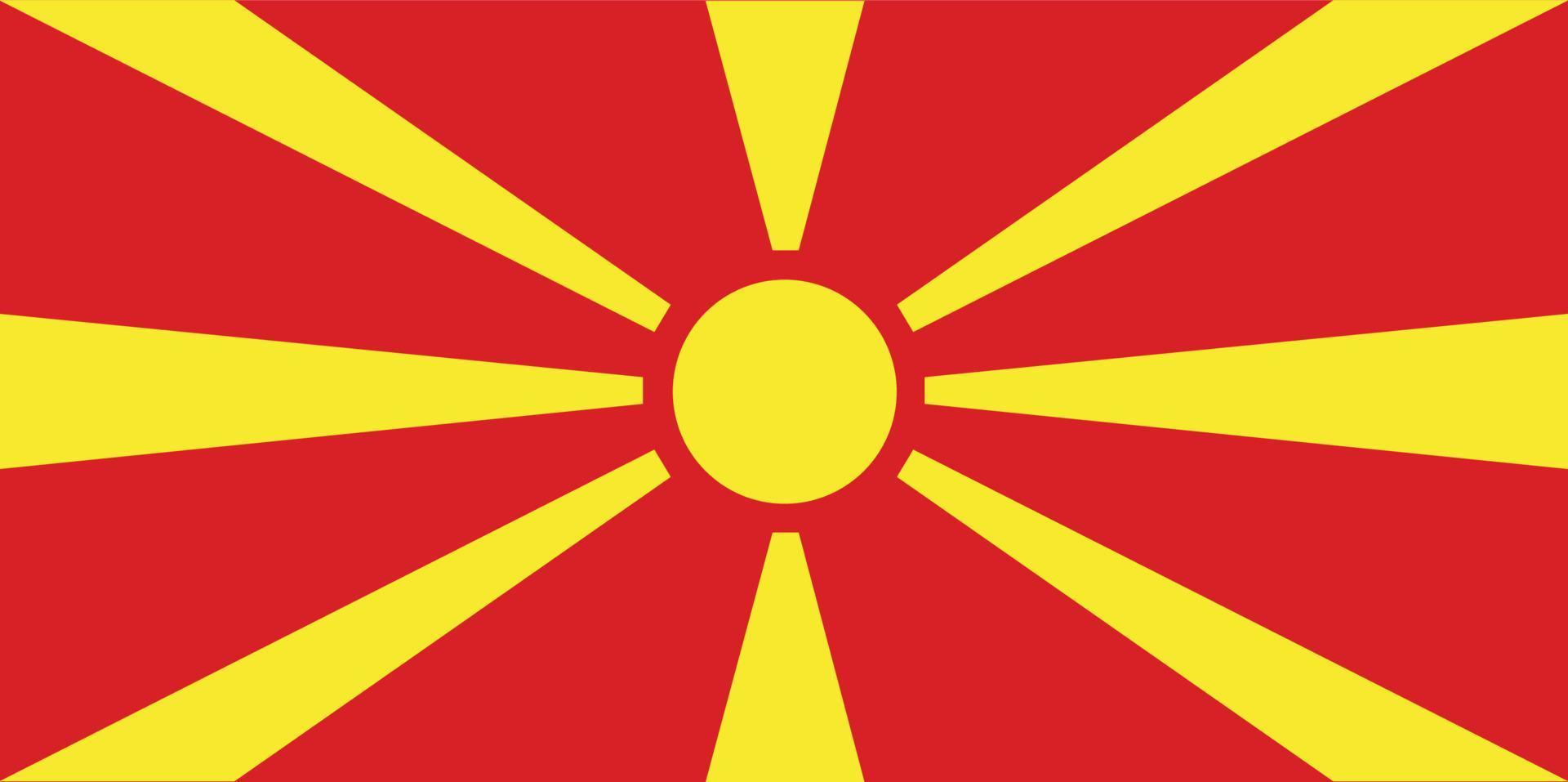 North Macedonia Flag vector
