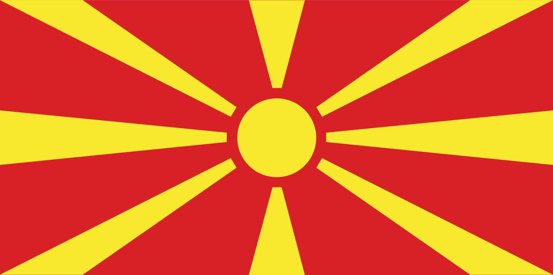 bandera de macedonia del norte vector